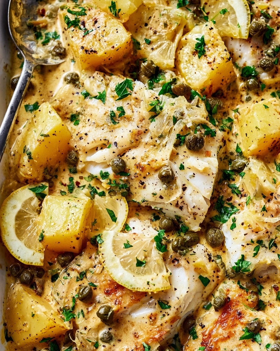 Cod & Potatoes in Rosemary Cream Sauce: Elegant Fish Dish