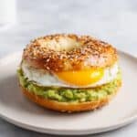 Avocado and Egg Breakfast Sandwich on Bagel Recipe