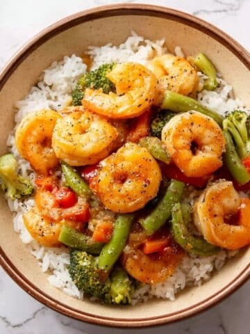 Shrimp Stir Fry with Frozen Vegetables and Simple Stir Fry Sauce Recipe