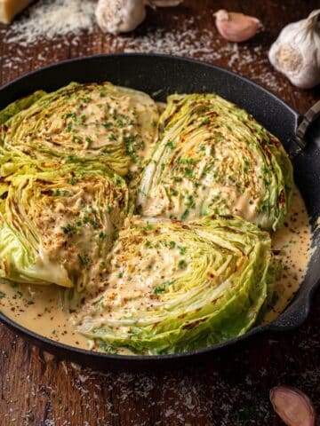 Creamy Garlic Parmesan Cabbage Recipe