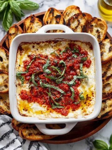 Baked Goat Cheese Bruschetta Dip Recipe