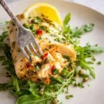 Crab Stuffed Flounder with Lemon Caper Sauce Recipe