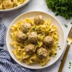 One Pan Swedish Meatballs and Noodles Recipe