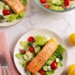 Seared Salmon Salad with Fresh Vegetables and Lemon-Dijon Dressing Recipe