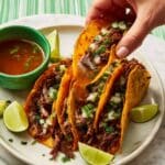 Beef Birria Queso Tacos with Consommé Recipe