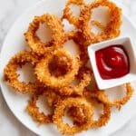 Baked Paleo Vegan AIP Onion Rings with Plantain Chip Coating Recipe