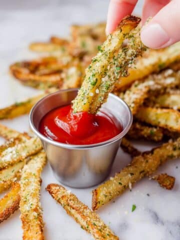 Baked Garlic Parmesan Fries Recipe