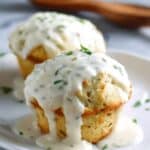 Garlic Parmesan Chicken Meatloaves with Creamy Parmesan Sauce Recipe