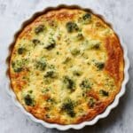 The Best Ever Crustless Broccoli Cheddar Quiche Recipe