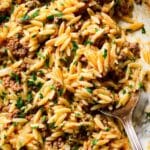 Ground Beef Orzo (Greek Manestra Recipe) Recipe