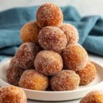 Cinnamon Sugar Biscuit Donut Holes with Chocolate Dipping Sauce Recipe