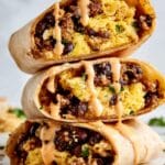 High Protein Breakfast Burritos Recipe