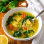 Healing Lemon Turmeric Chicken and Rice Soup Recipe
