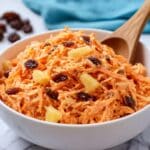 Sweet Carrot Raisin Salad with Pineapple and Lemon Recipe