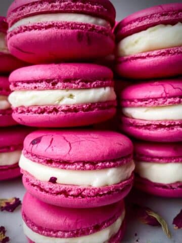 Rhubarb Rosewater French Macarons Recipe