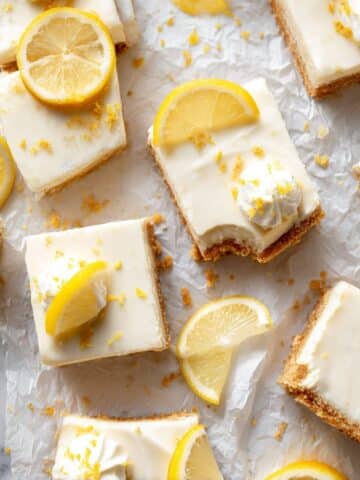 No Bake Lemon Cheesecake Bars Recipe