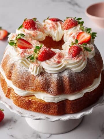 Layered Strawberry Bundt Cake Recipe