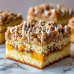 Peach Coffee Cake with Streusel and Vanilla Glaze Recipe