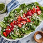 Spinach Strawberry Salad with Basil Vinaigrette Recipe