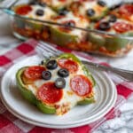 Creamy Pizza Stuffed Bell Peppers Recipe