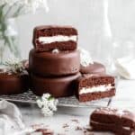 Mini Chocolate Cakes with Marshmallow Filling and Chocolate Coating Recipe
