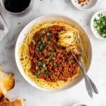 One Pot Vegan Lentil Bolognese Recipe